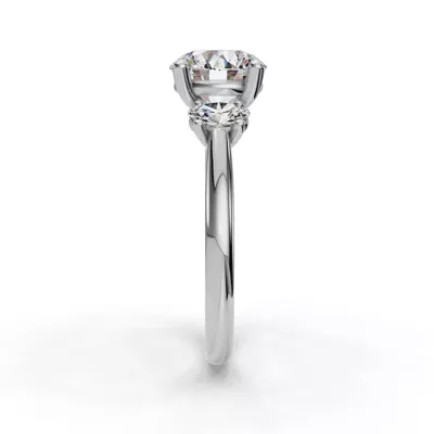 Valette Oval Three-Stone Engagement Ring