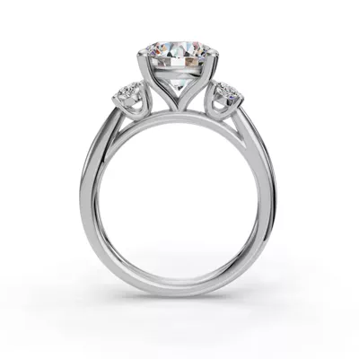 Valette Oval Three-Stone Engagement Ring
