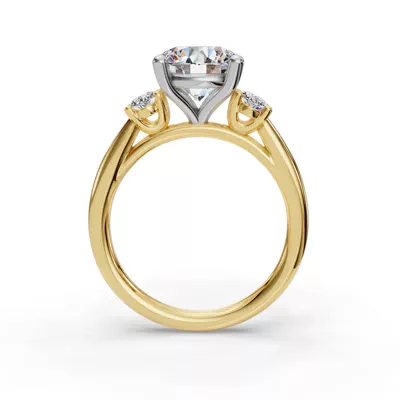 Valette Oval Three-Stone Engagement Ring