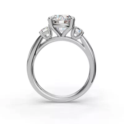 Valette Emerald Three-Stone Engagement Ring