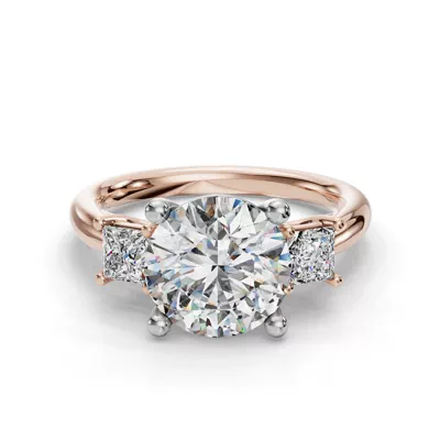 Valette Princess Three-Stone Engagement Ring