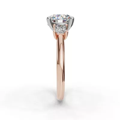 Valette Princess Three-Stone Engagement Ring