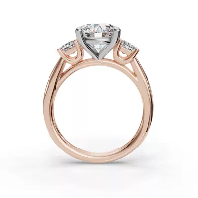 Valette Princess Three-Stone Engagement Ring