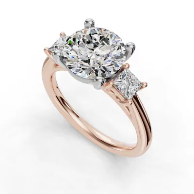 Valette Princess Three-Stone Engagement Ring