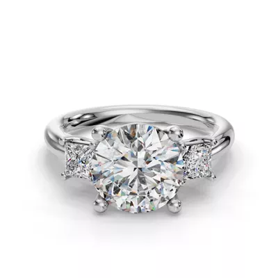 Valette Princess Three-Stone Engagement Ring