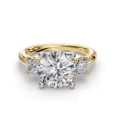 Valette Princess Three-Stone Engagement Ring