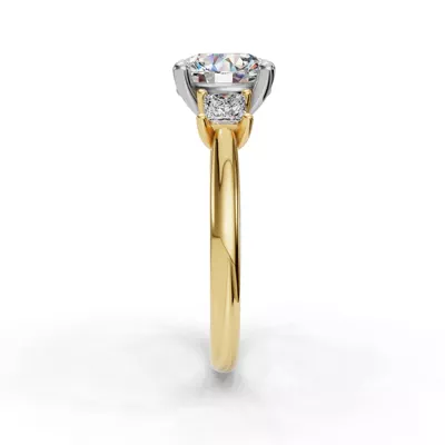 Valette Princess Three-Stone Engagement Ring