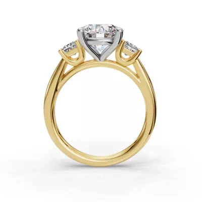 Valette Princess Three-Stone Engagement Ring