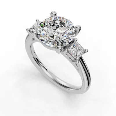 Valette Princess Three-Stone Engagement Ring