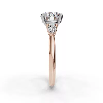 Valette Pear Three-Stone Engagement Ring