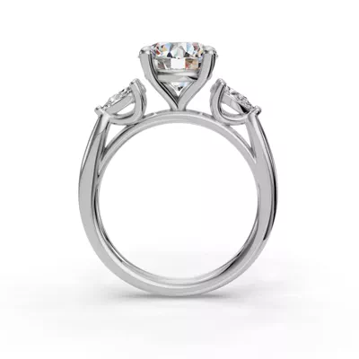 Valette Pear Three-Stone Engagement Ring