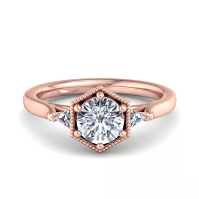 Quinn Three Stone Engagement Ring
