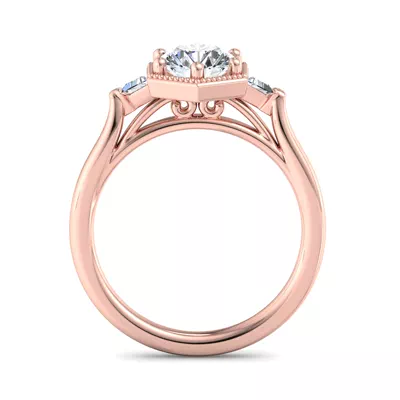 Quinn Three Stone Engagement Ring