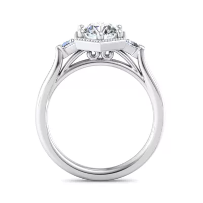 Quinn Three Stone Engagement Ring