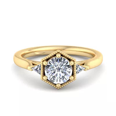 Quinn Three Stone Engagement Ring