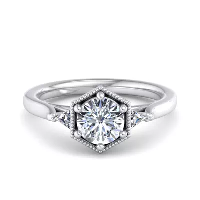 Quinn Three Stone Engagement Ring