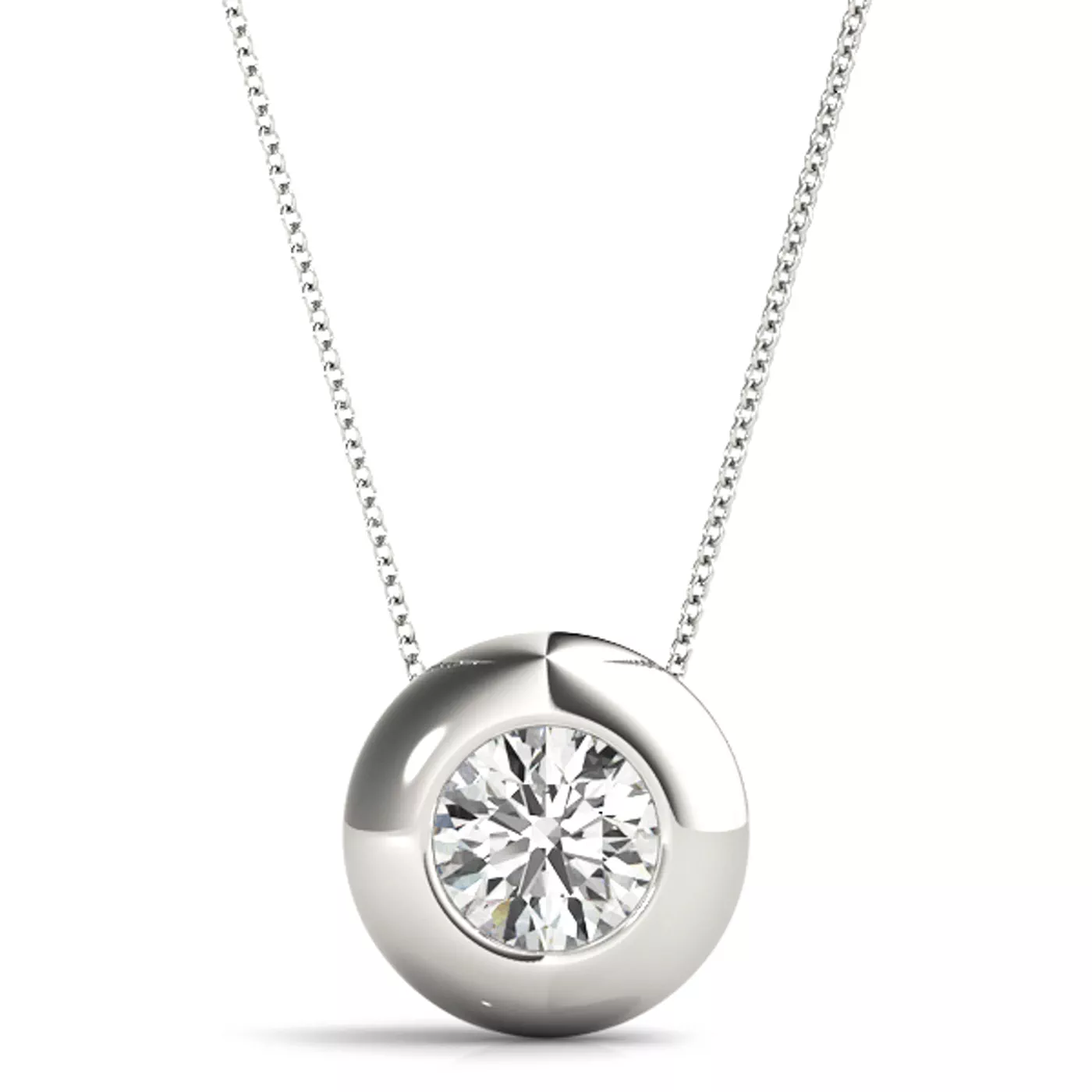 Nimah Solitaire Diamond Necklace