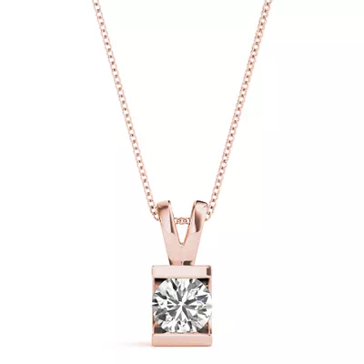 Mariposa Bar Set Solitaire Diamond Necklace