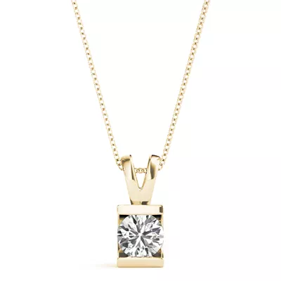 Mariposa Bar Set Solitaire Diamond Necklace