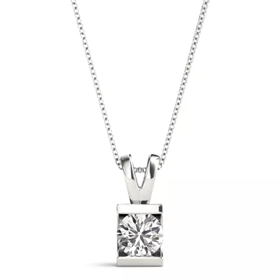 Mariposa Bar Set Solitaire Diamond Necklace