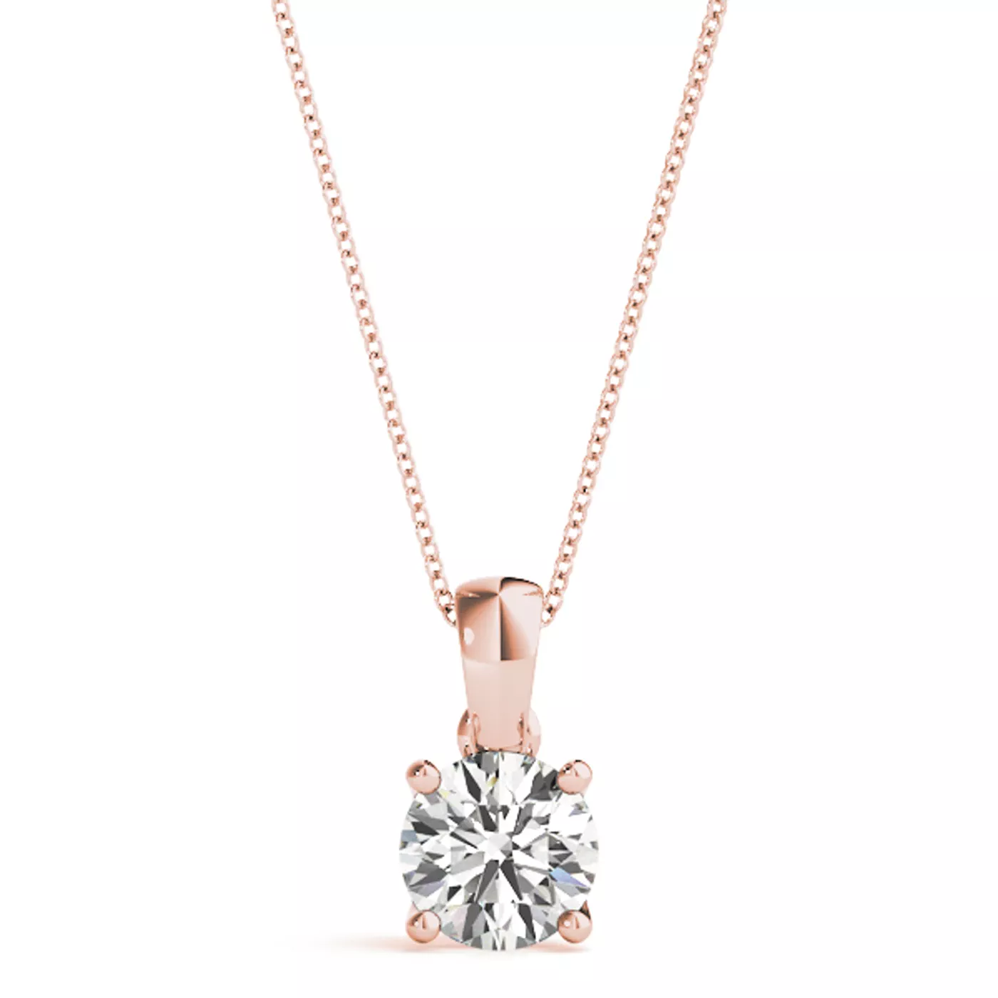 Amaryllis Solitaire Diamond Necklace