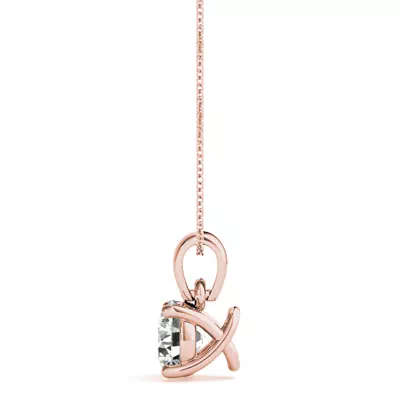 Amaryllis Solitaire Diamond Necklace