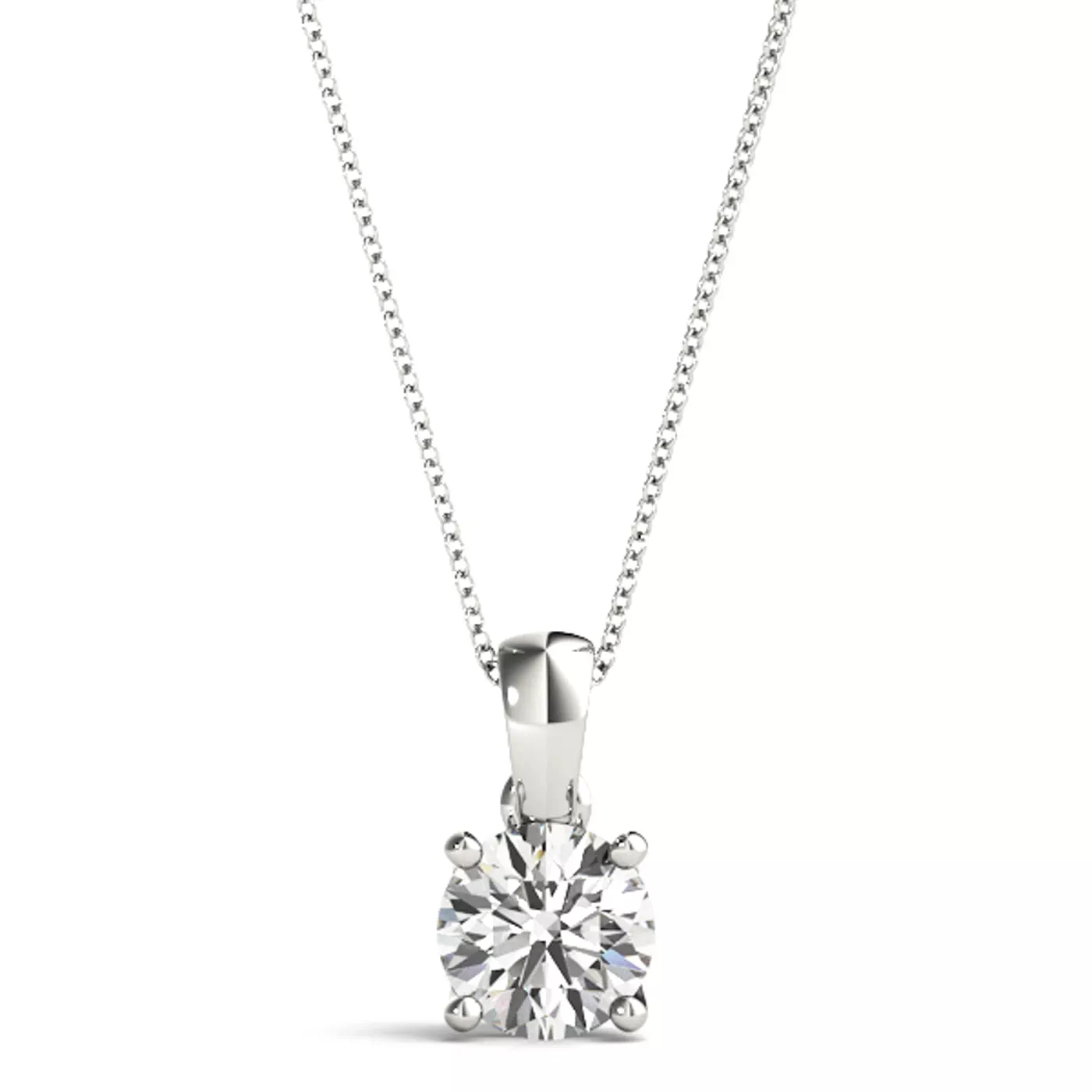 Amaryllis Solitaire Diamond Necklace