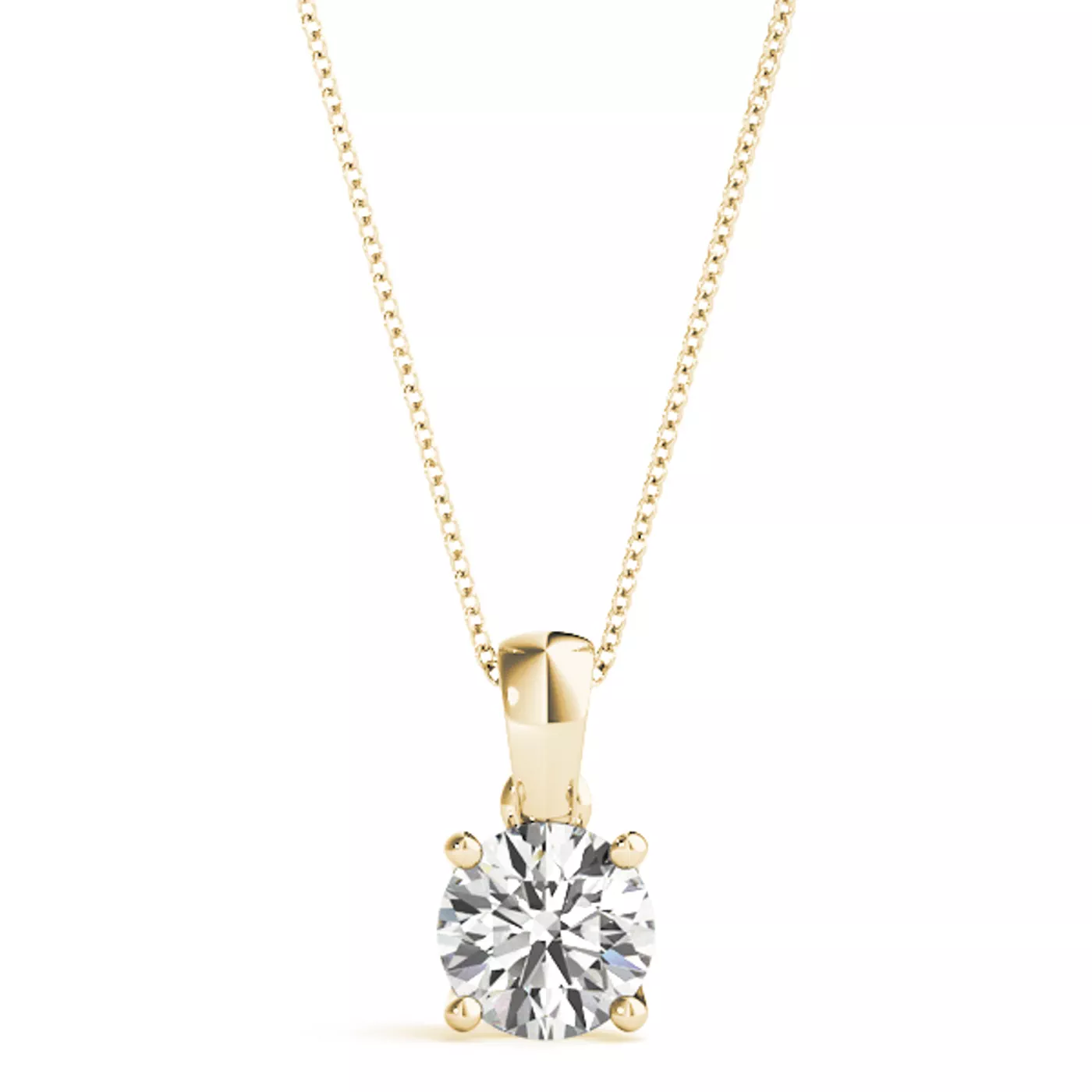 Amaryllis Solitaire Diamond Necklace