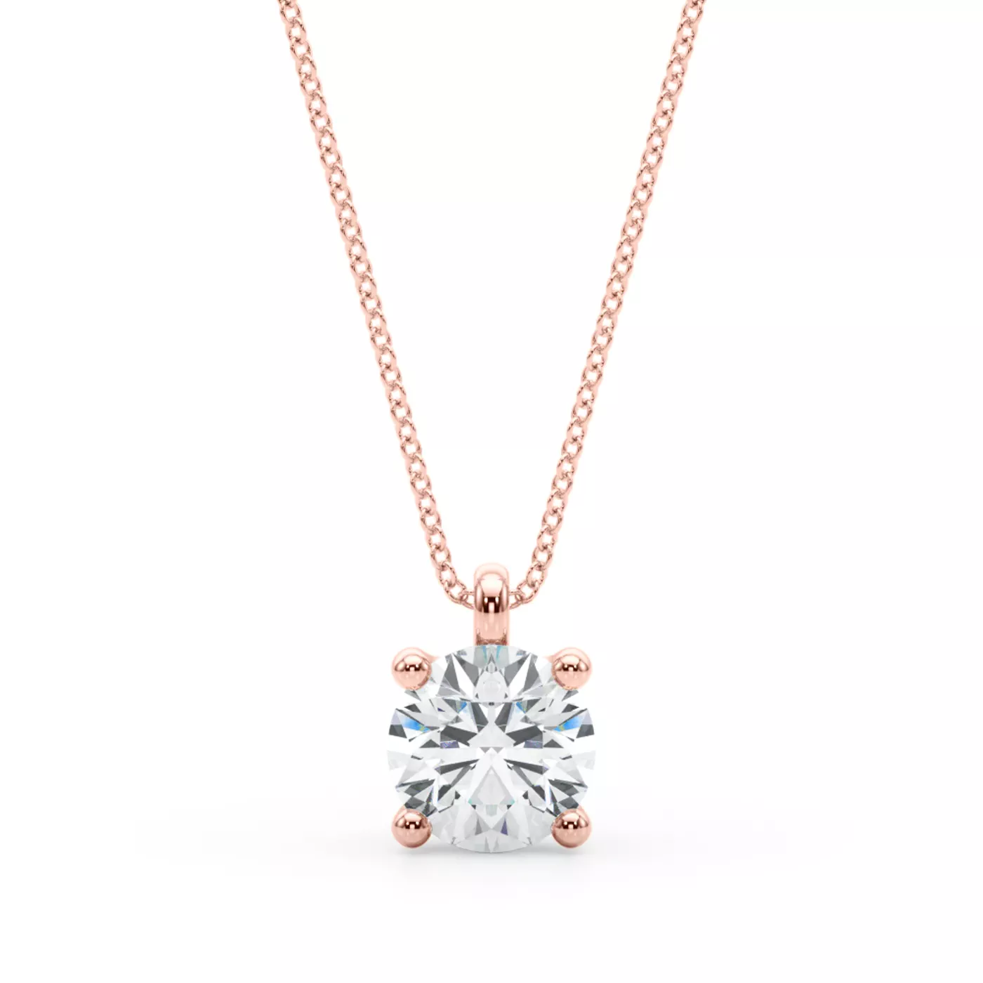 Reislin Traditional Solitaire Diamond Necklace