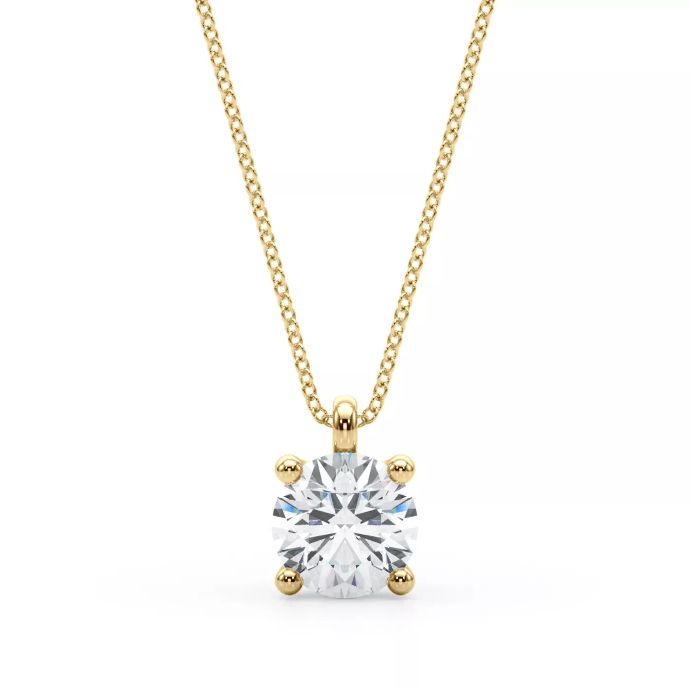 Reislin Traditional Solitaire Diamond Necklace