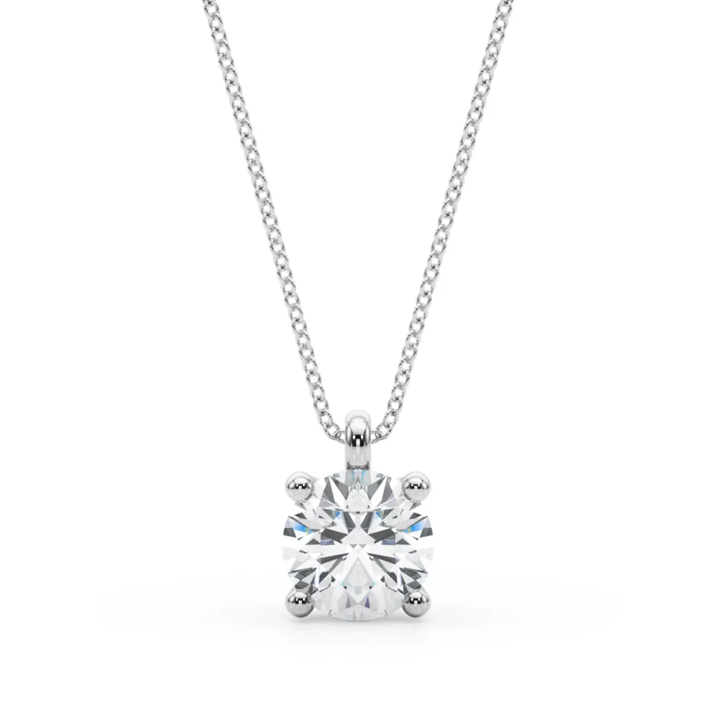 Reislin Traditional Solitaire Diamond Necklace