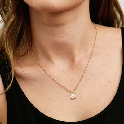 Reislin Traditional Solitaire Diamond Necklace