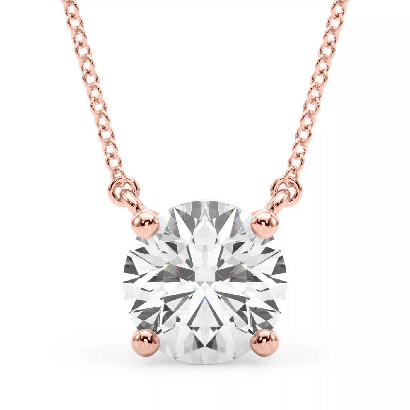 Penny Basket Set Solitaire Diamond Necklace