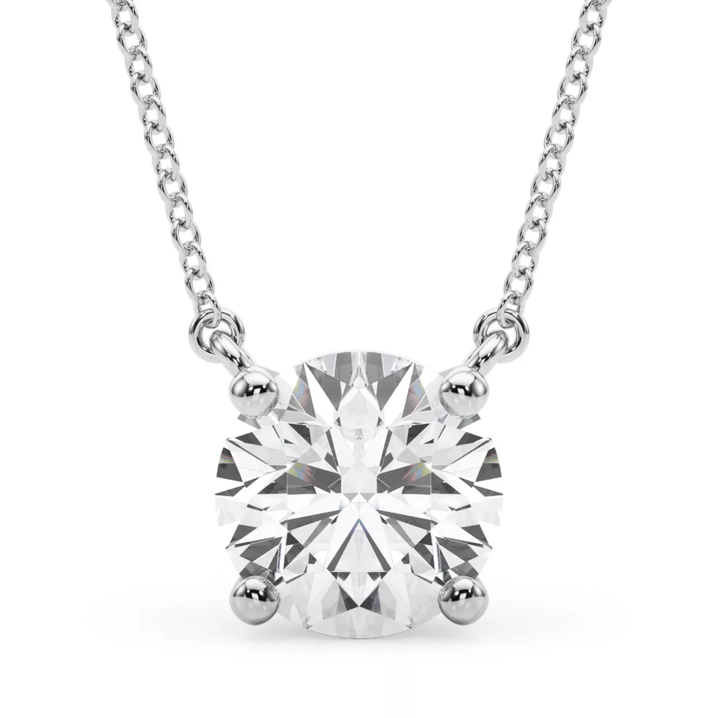 Penny Basket Set Solitaire Diamond Necklace