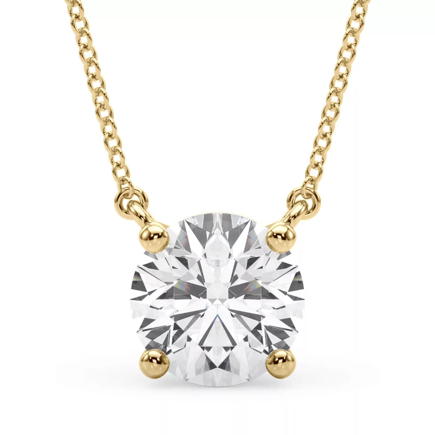 Penny Basket Set Solitaire Diamond Necklace