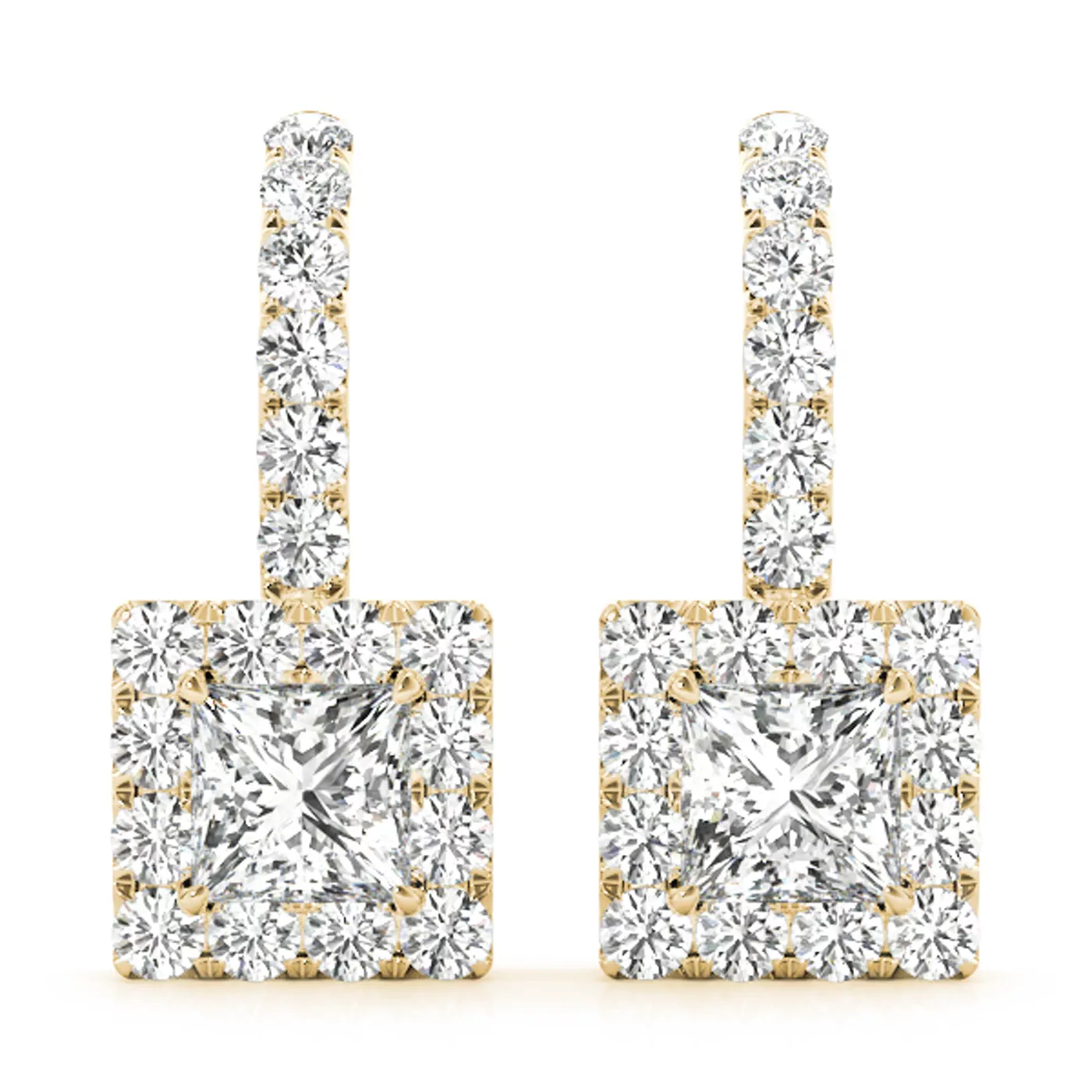 Brianna Drop Halo Earrings