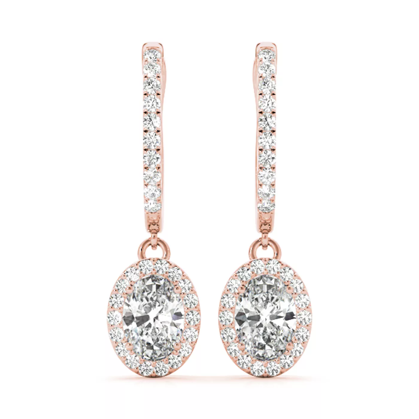 Gemma Drop Halo Earrings