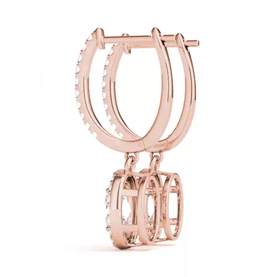Gemma Drop Halo Earrings