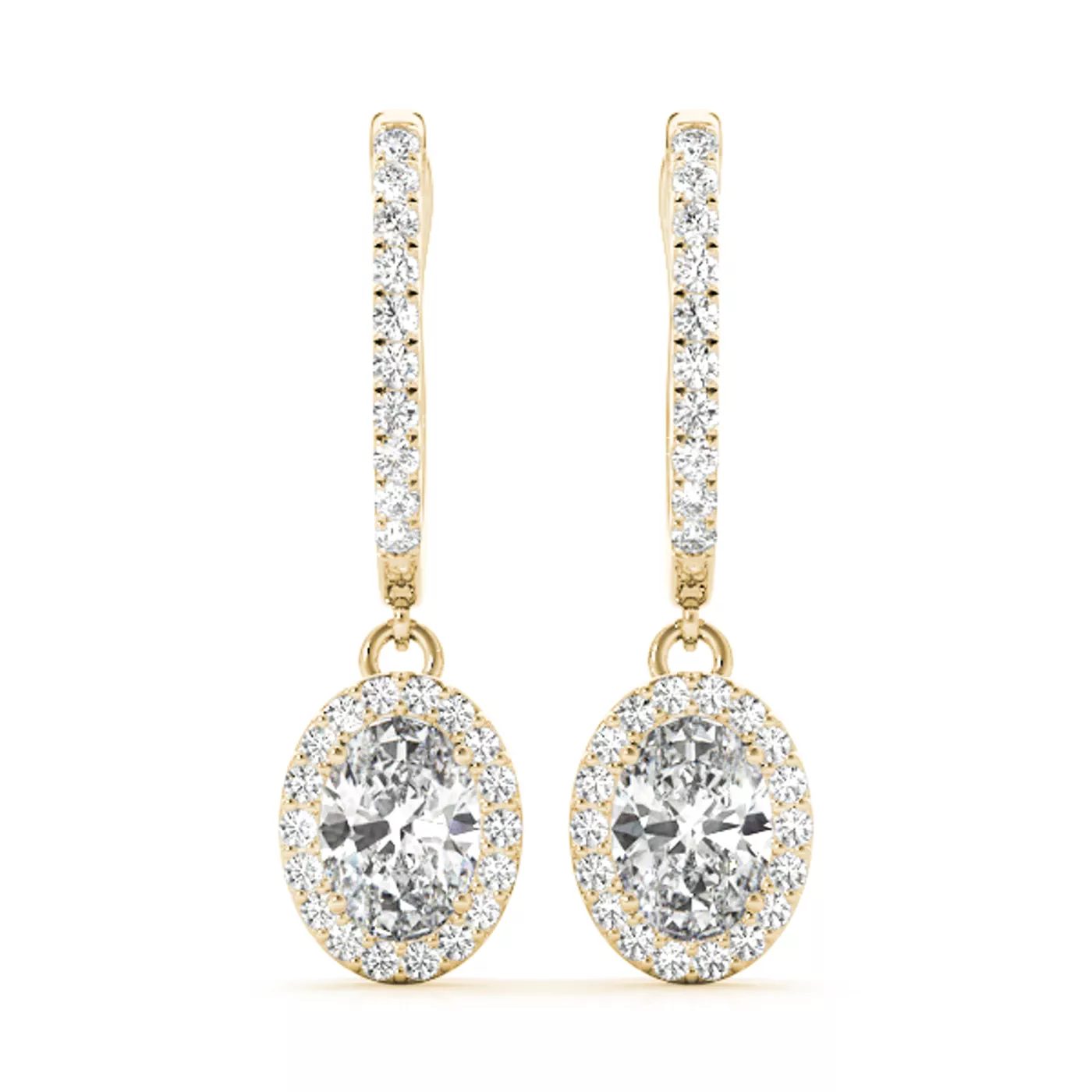 Gemma Drop Halo Earrings