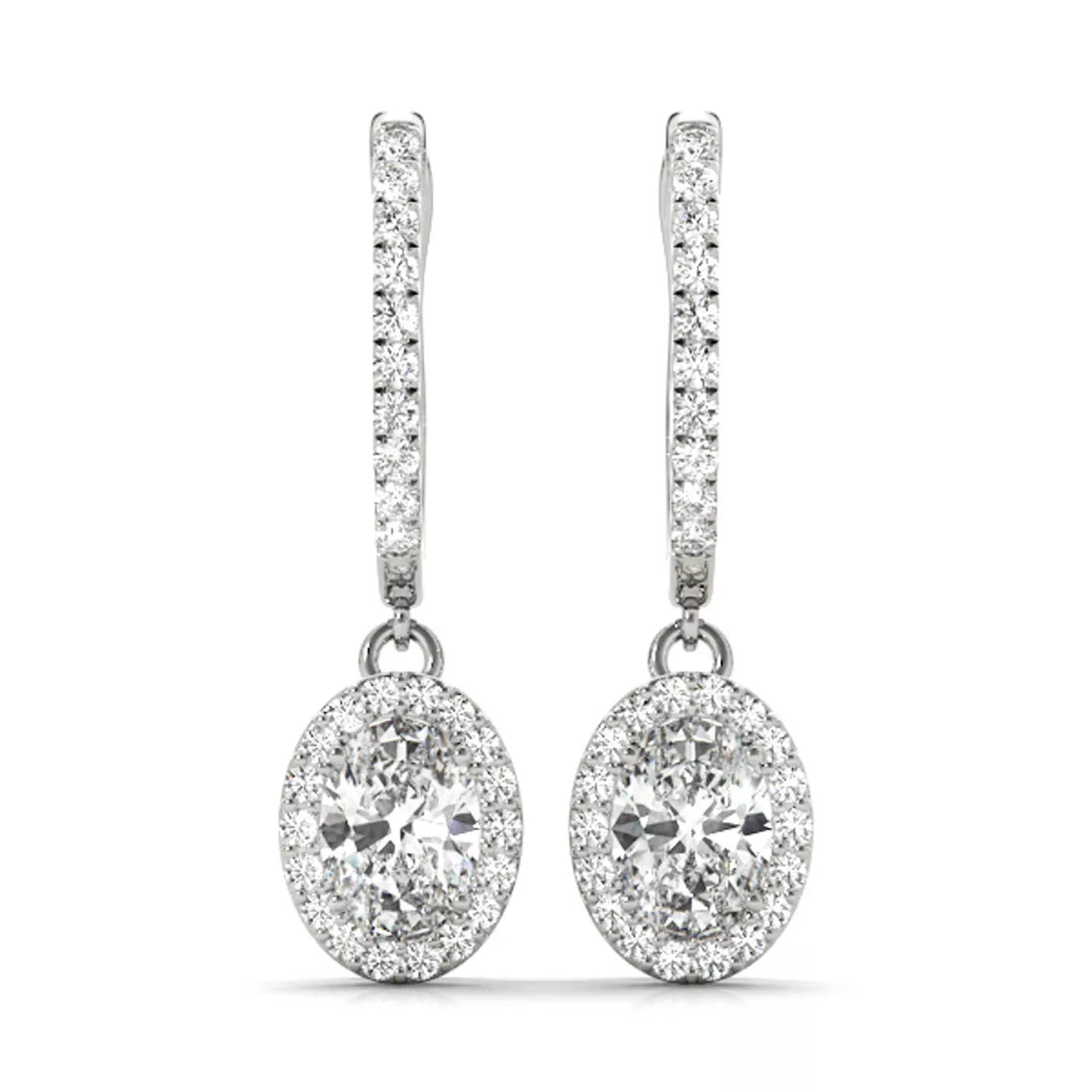 Gemma Drop Halo Earrings