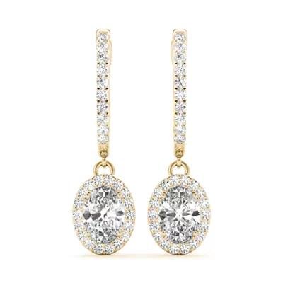 Gemma Drop Halo Earrings