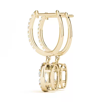Gemma Drop Halo Earrings