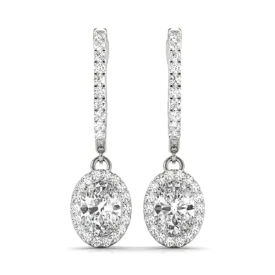 Gemma Drop Halo Earrings