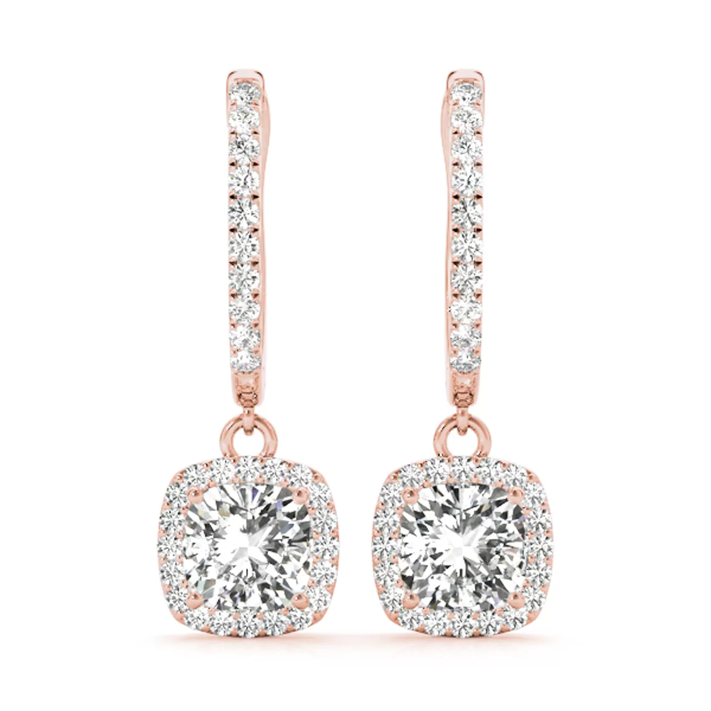 Jenna Drop Halo Earrings