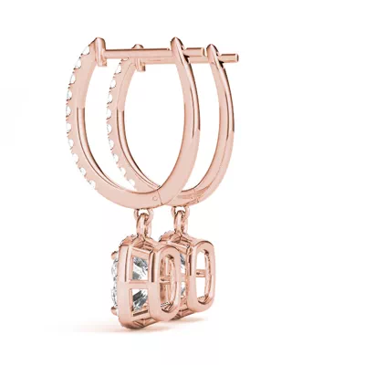 Jenna Drop Halo Earrings