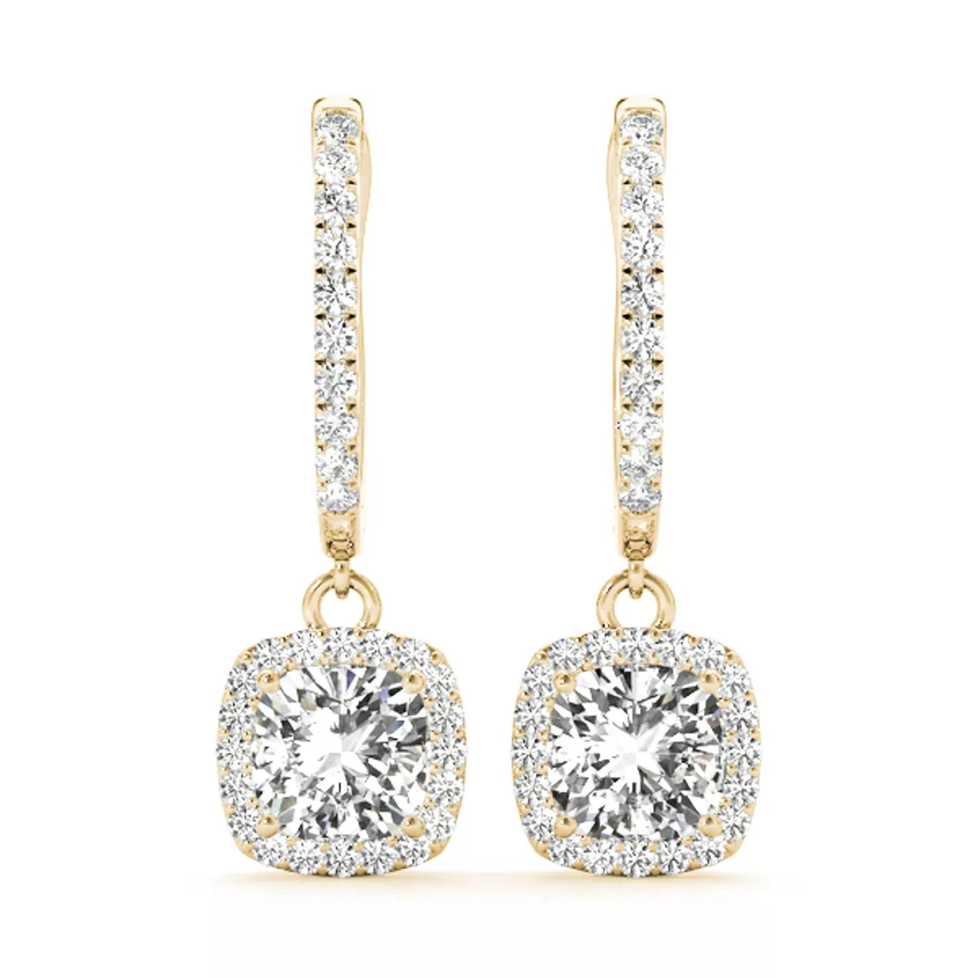 Jenna Drop Halo Earrings
