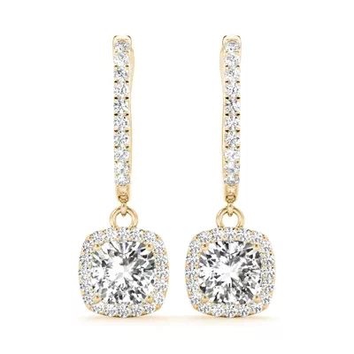 Jenna Drop Halo Earrings