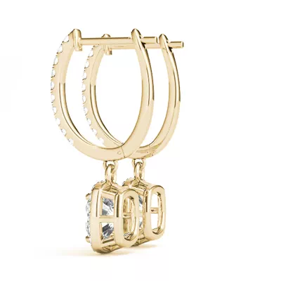 Jenna Drop Halo Earrings