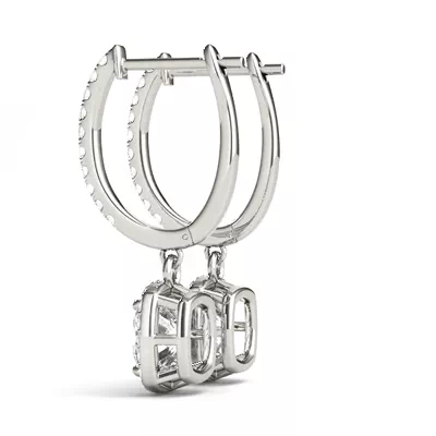 Jenna Drop Halo Earrings