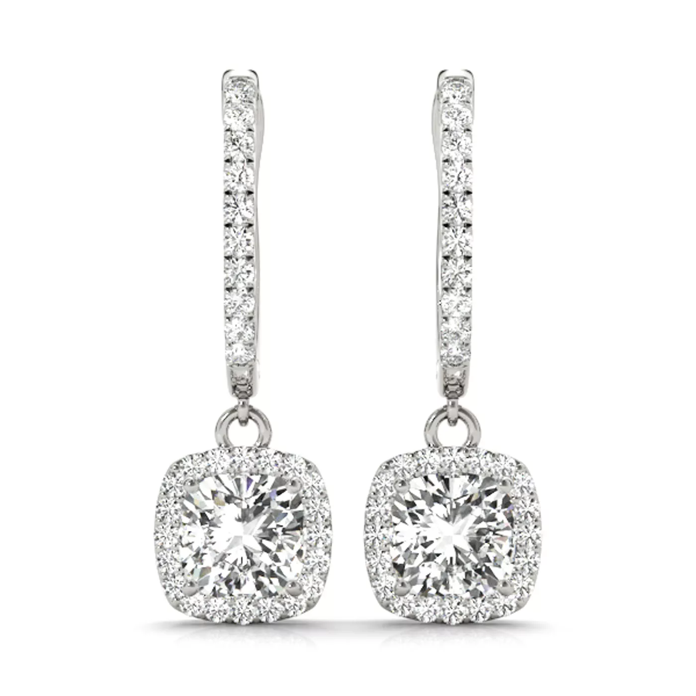 Jenna Drop Halo Earrings